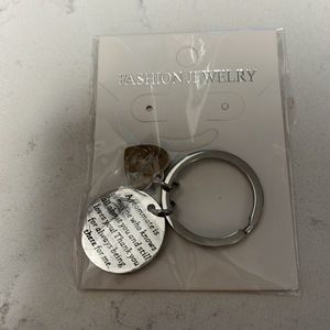 NWT Roommate engraved silver heart keychain